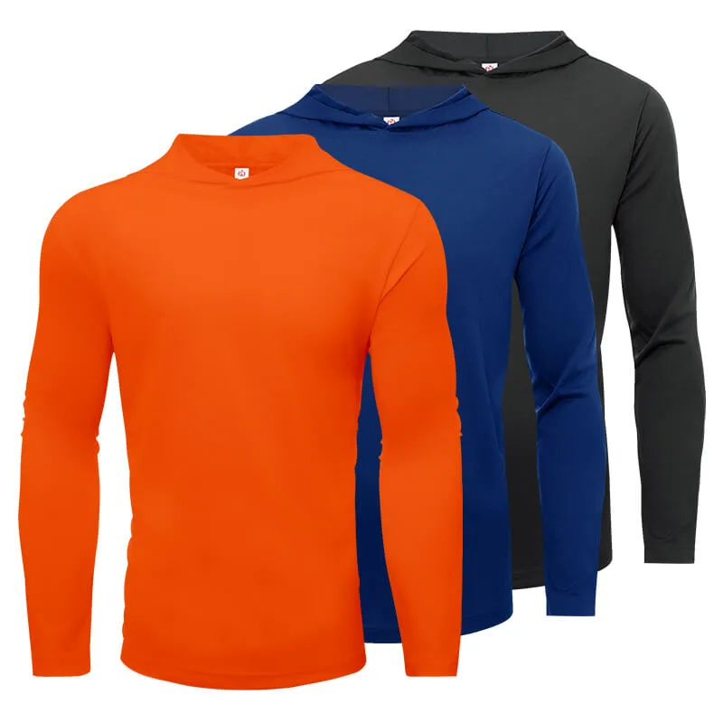 3 Pack Men’s Performance Long Sleeve with Hood