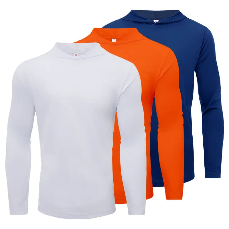 3 Pack Men’s Performance Long Sleeve with Hood