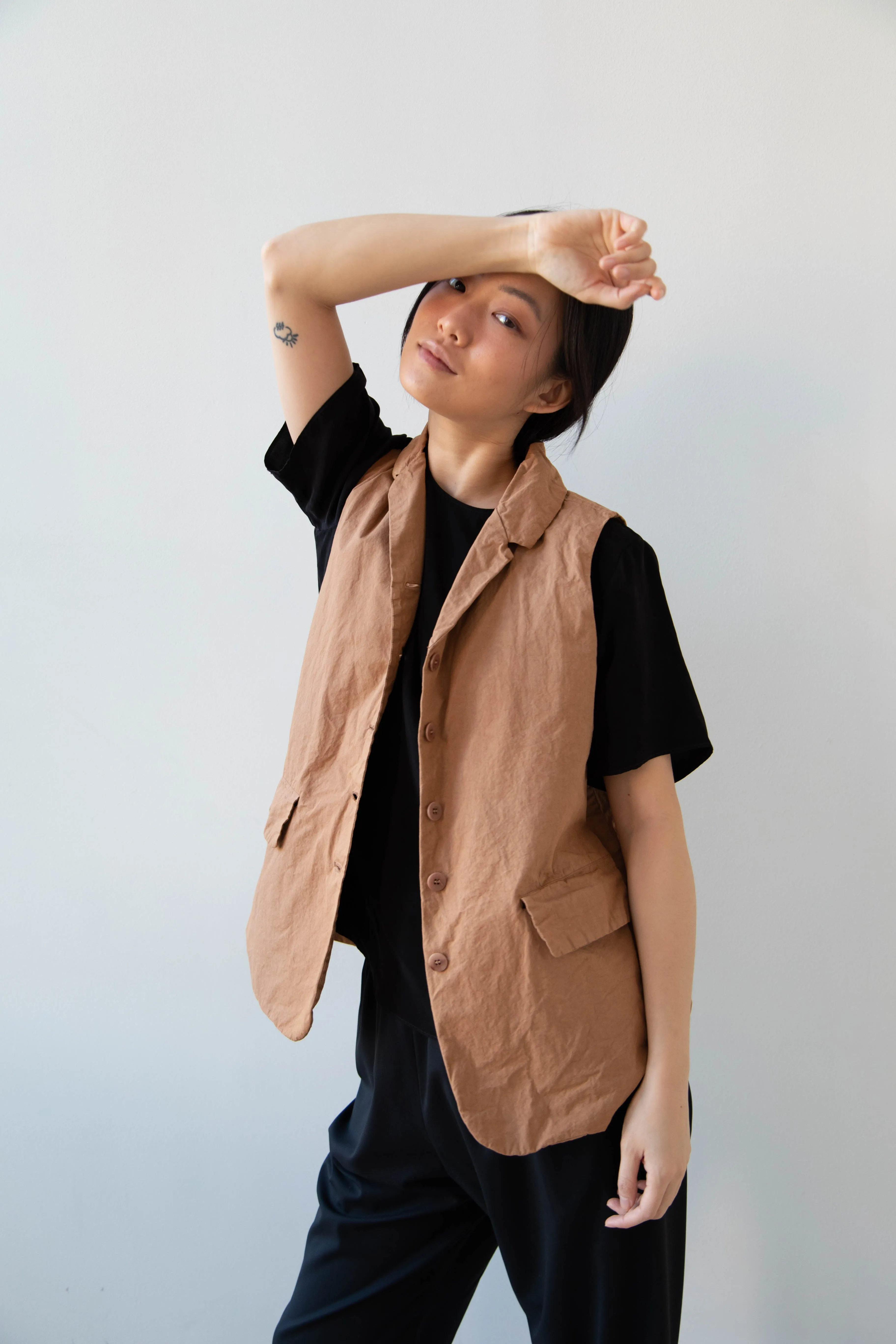 Album di Famiglia | Sleeveless Blazer CC in Pottery