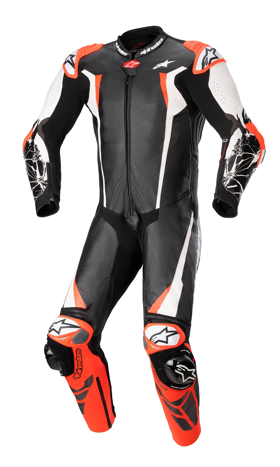 ALPINESTARS Racing Absolute v2 Leather Suit - Black/White/Red - US 44 / EU 54 3156323123154