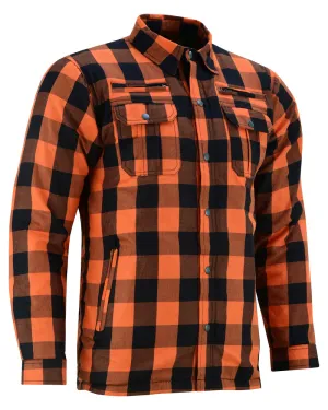 Armored Flannel Shirt - Orange& Black