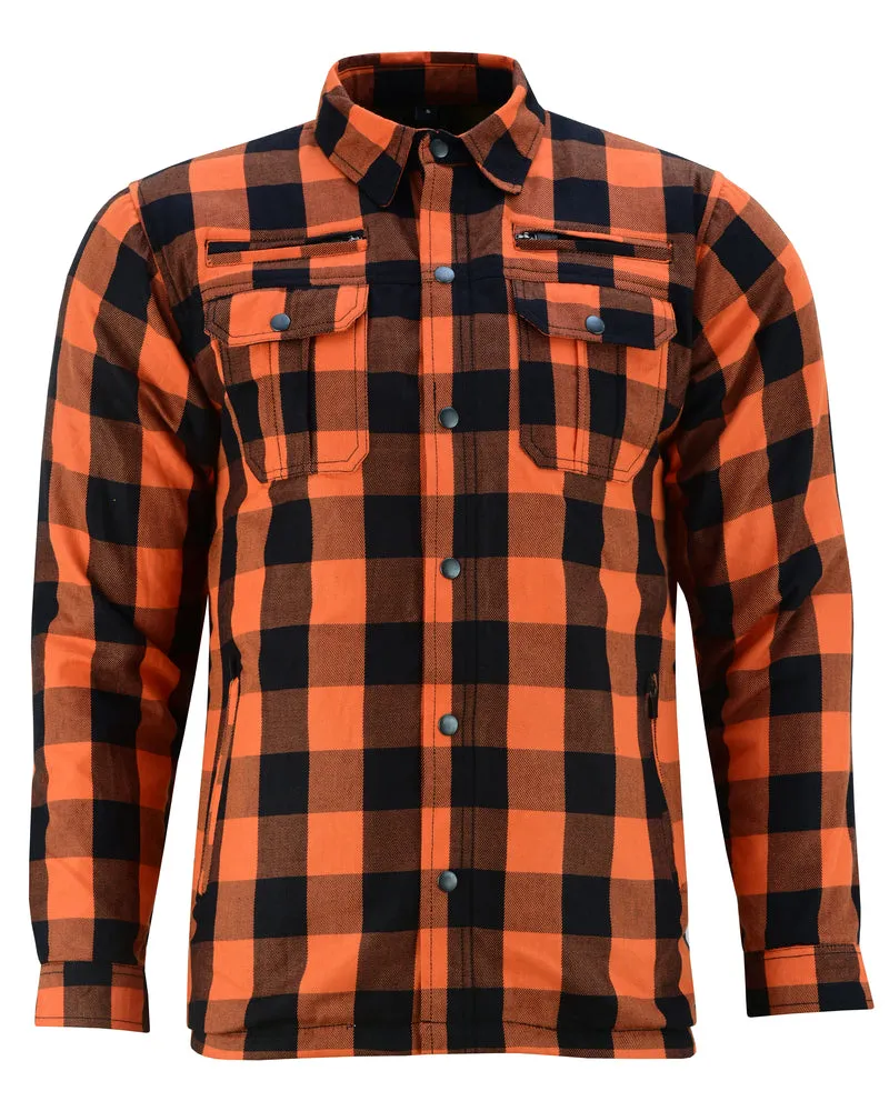 Armored Flannel Shirt - Orange& Black