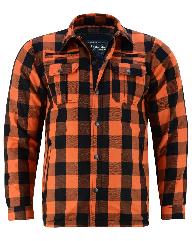 Armored Flannel Shirt - Orange& Black