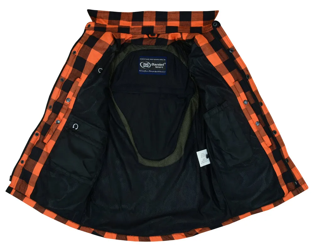 Armored Flannel Shirt - Orange& Black