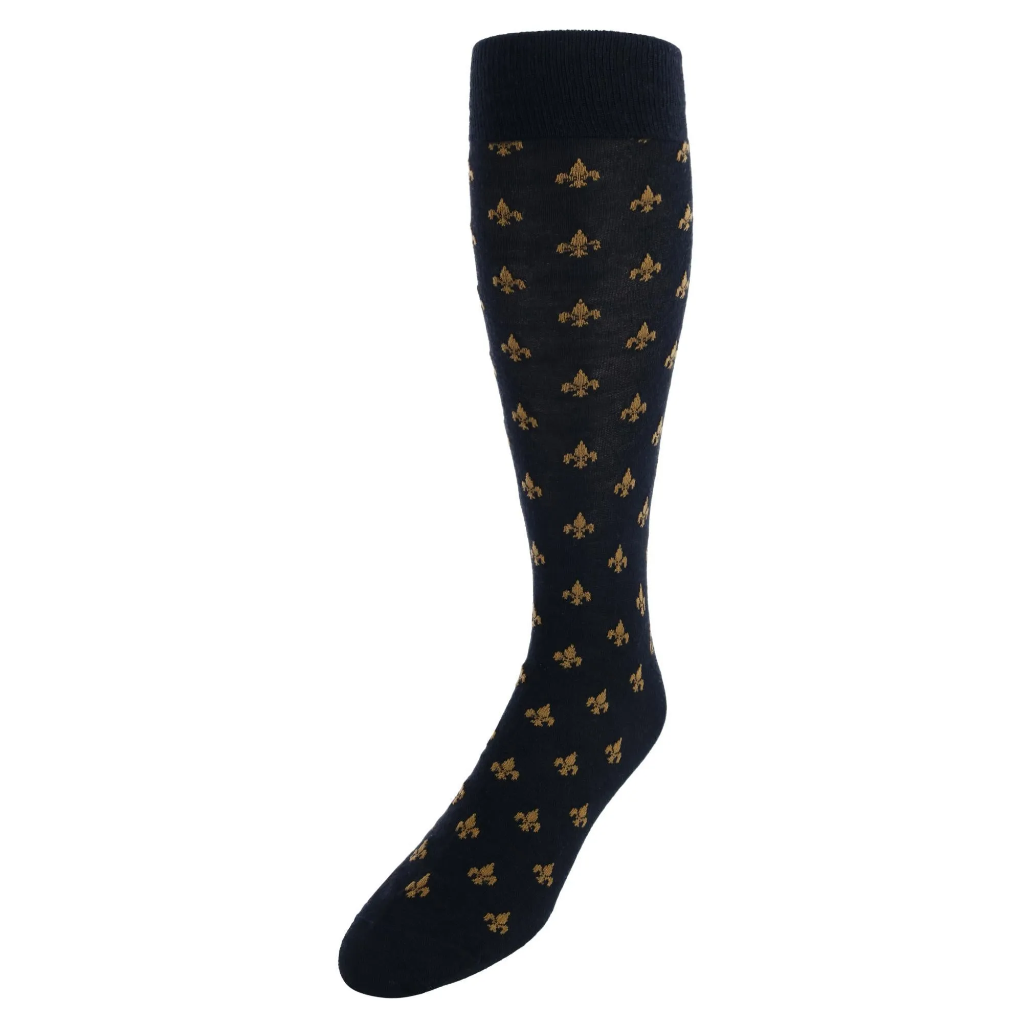 Atlas Fleur De Lis Over The Calf Fine Merino Wool Socks (1 Pair)