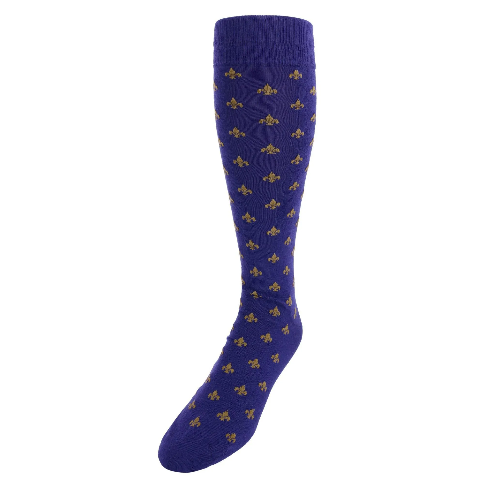 Atlas Fleur De Lis Over The Calf Fine Merino Wool Socks (1 Pair)