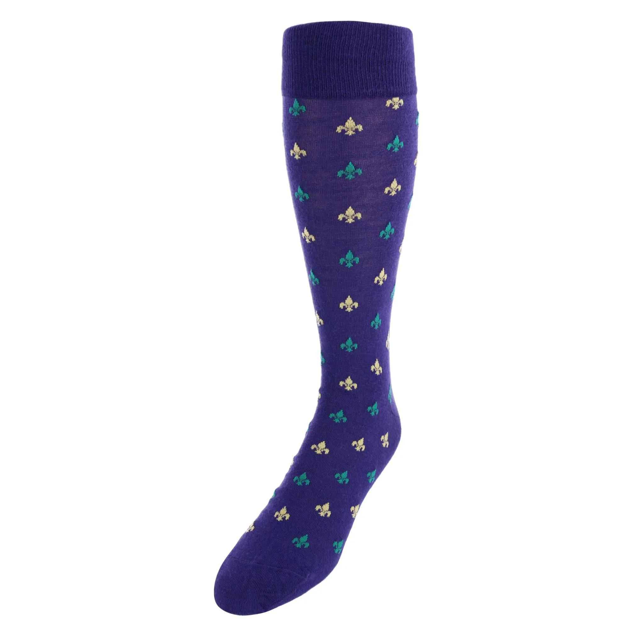 Atlas Fleur De Lis Over The Calf Fine Merino Wool Socks (1 Pair)