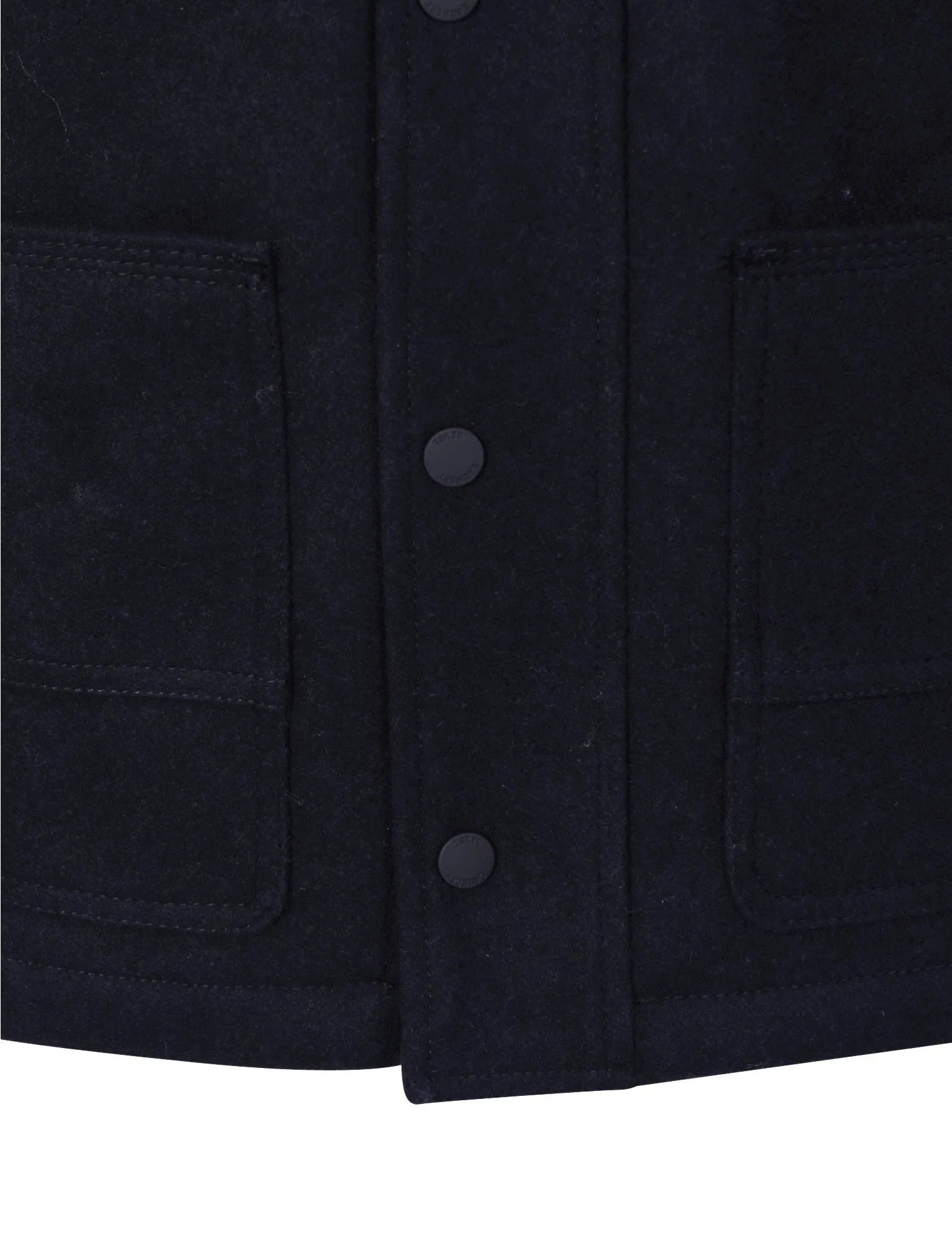 Babayan Wool Rich Borg Collar Jacket in Navy - Tokyo Laundry