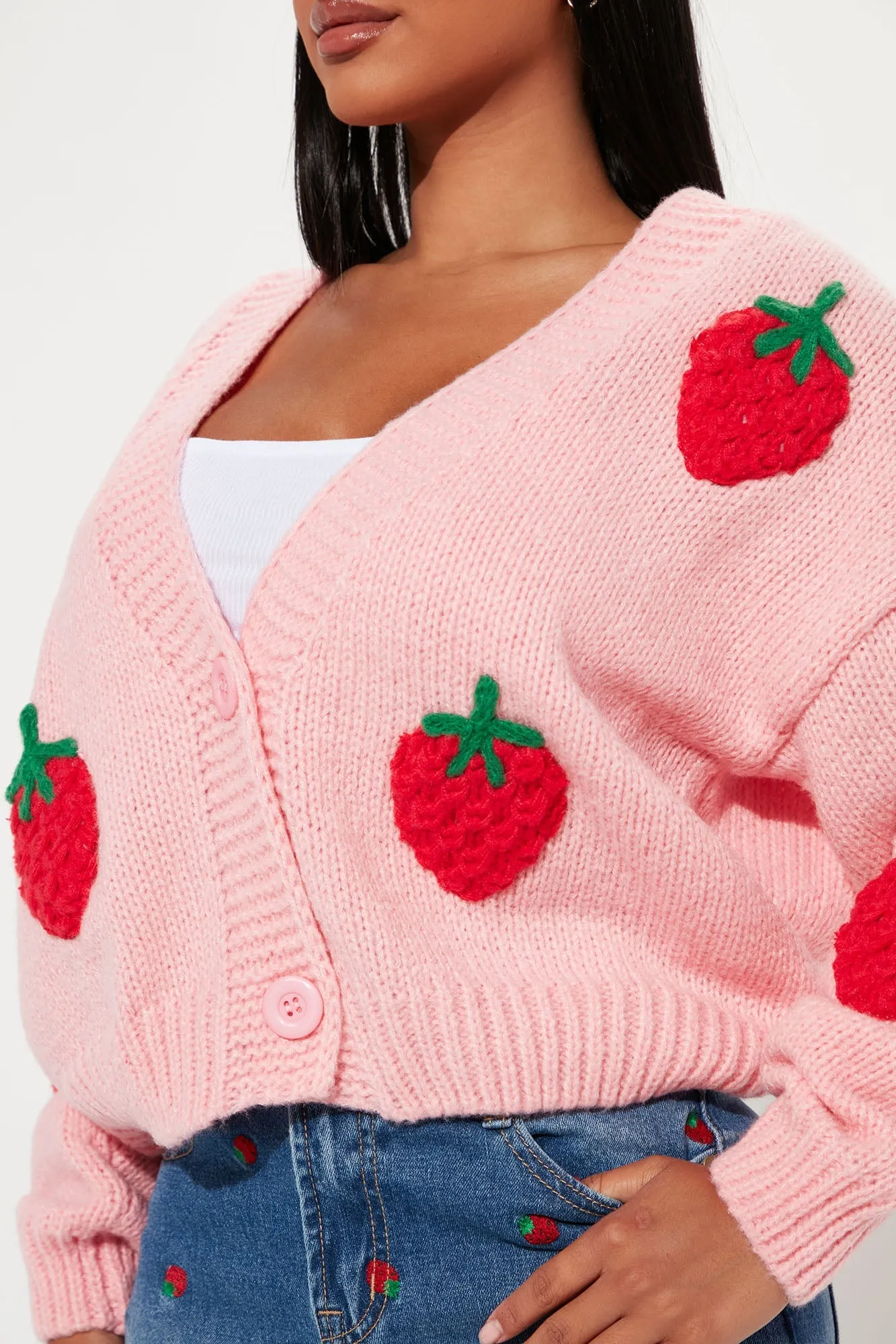 Berry Sweet Strawberry Cardigan - Pink