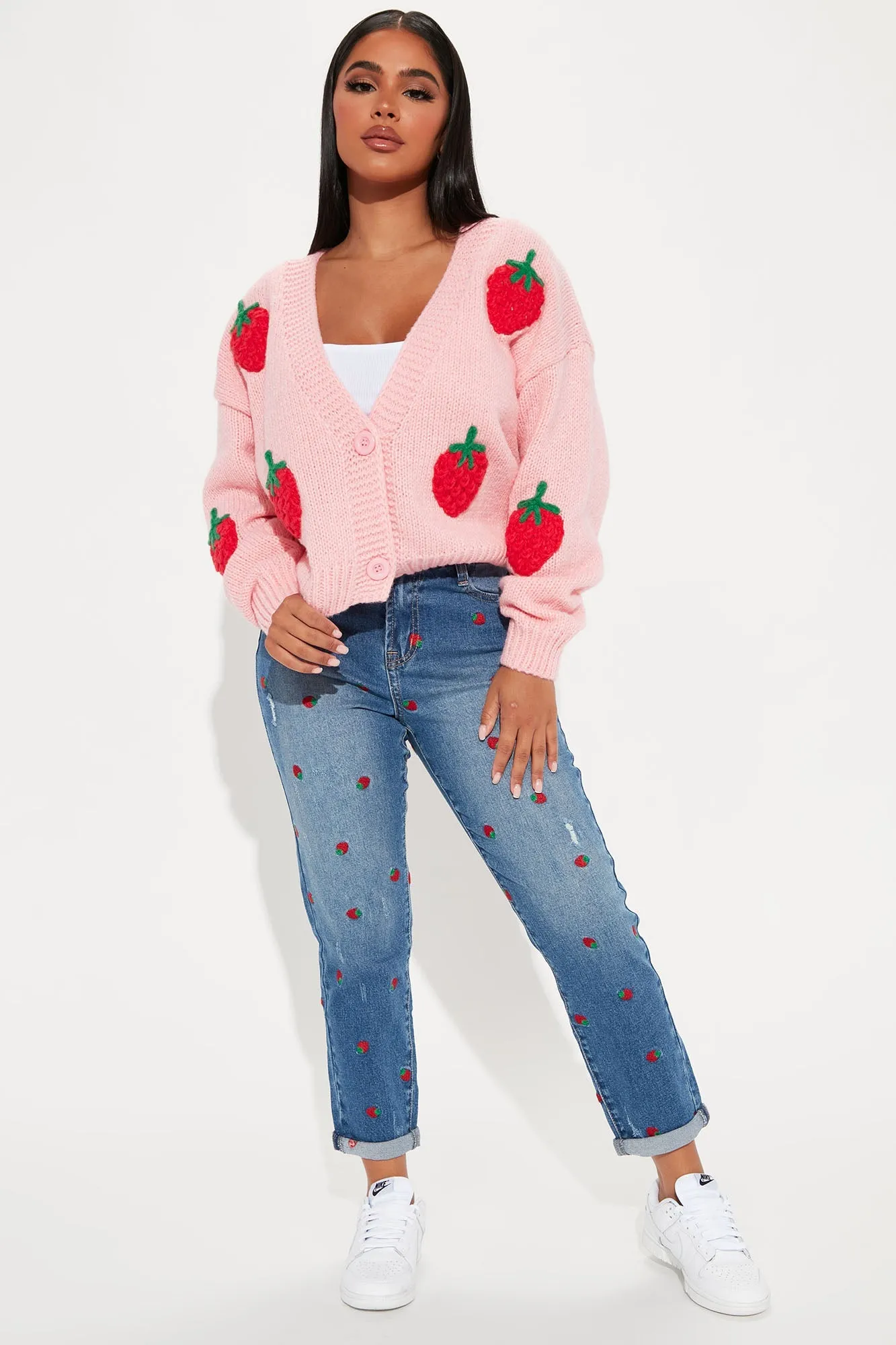 Berry Sweet Strawberry Cardigan - Pink