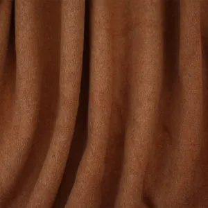 Brown Melton Wool Poly Double Woven Brushed Jacketing Fabric