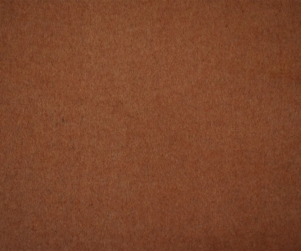 Brown Melton Wool Poly Double Woven Brushed Jacketing Fabric