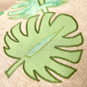 Coats & Clark Embroidery Monstera Leaf Applique Pillow