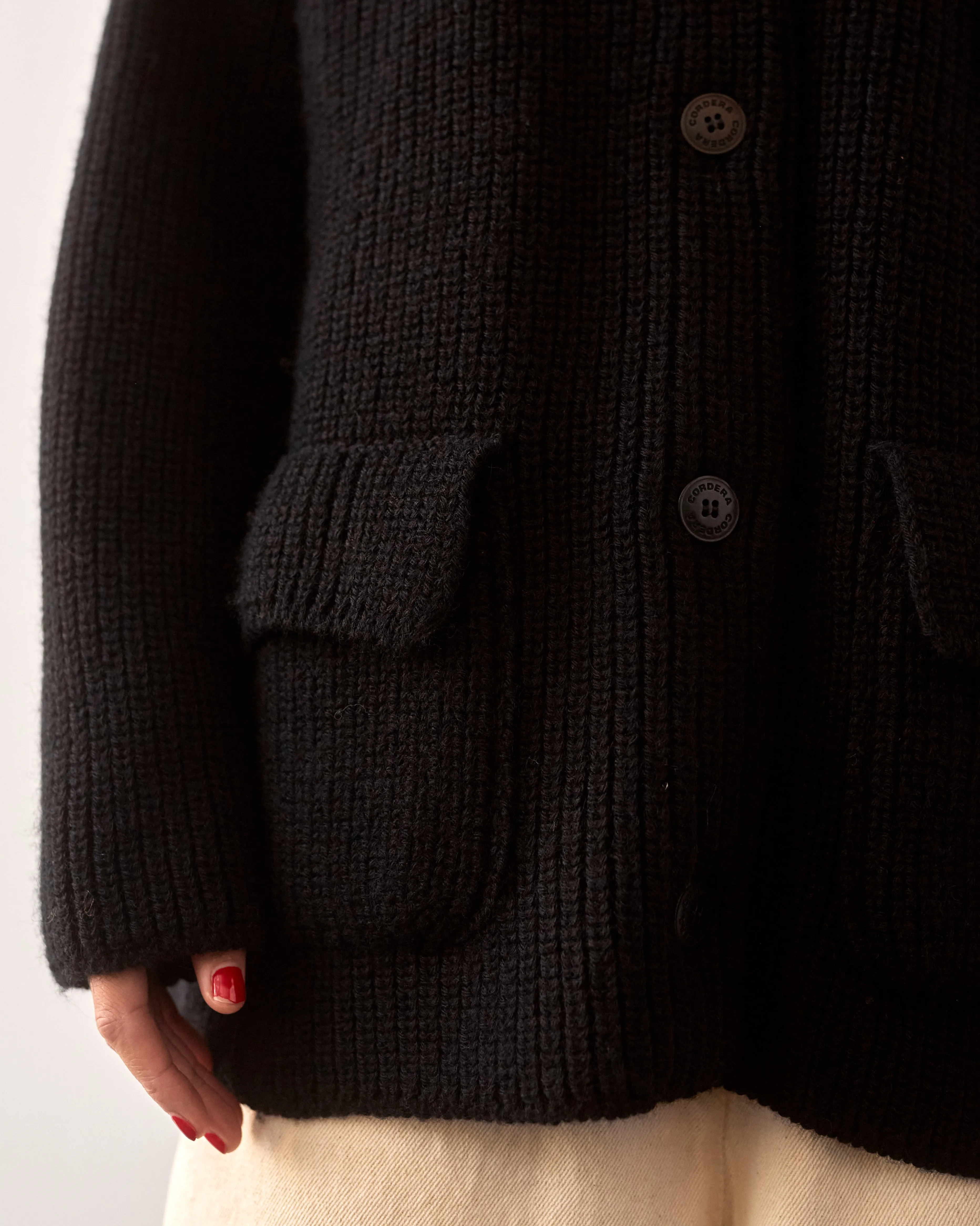 Cordera Wool Jacket, Black