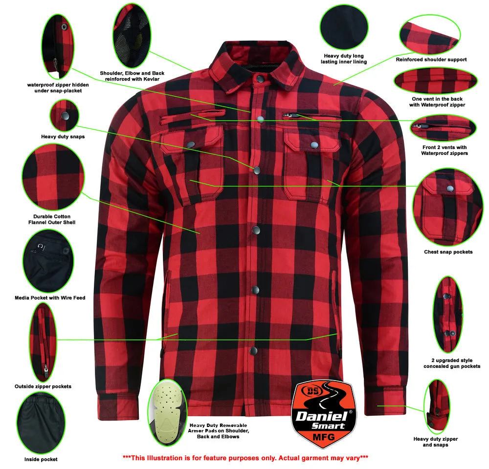 DS4671 Armored Flannel Shirt - Red