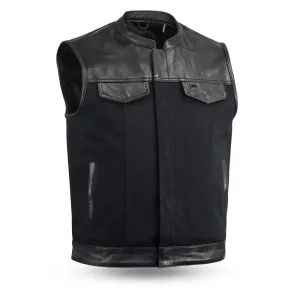 Eagle Leather Half Leather Half Canvas Vest