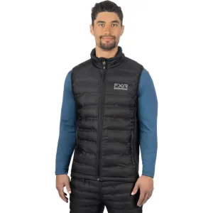 FXR Podium Hybrid Quilted Vest Hoodie Black