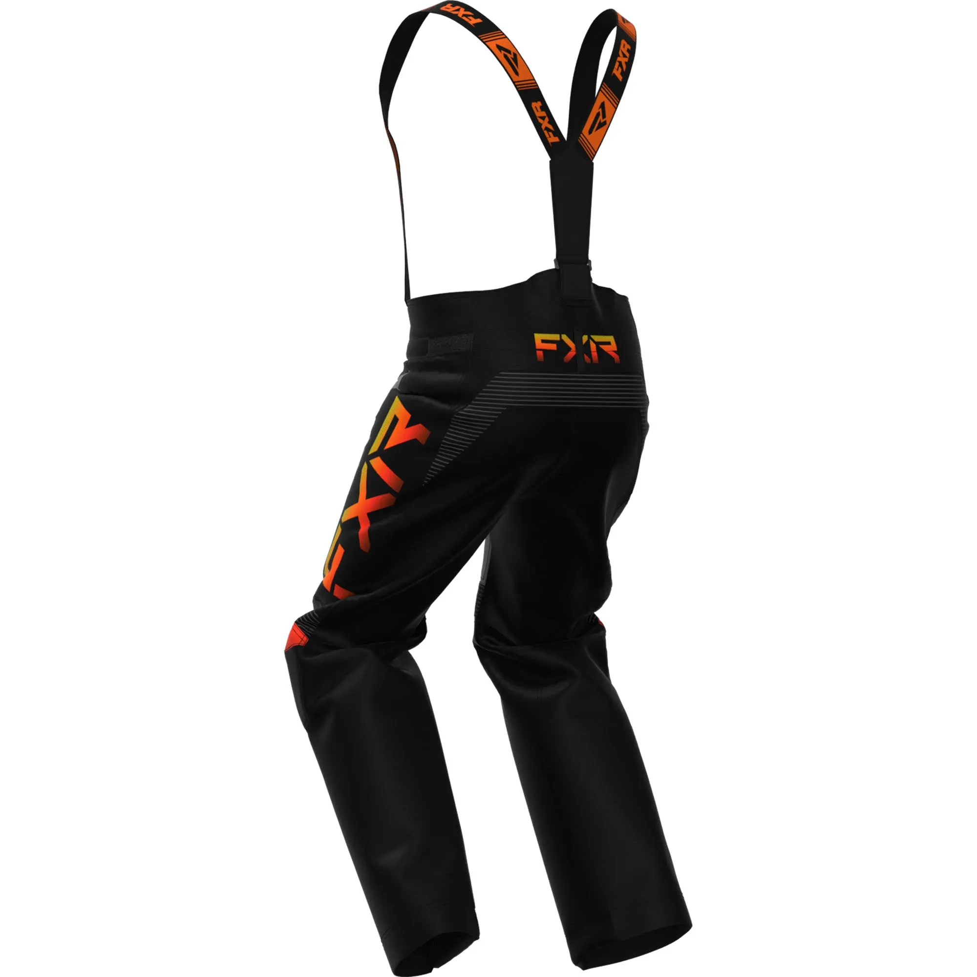 FXR  RRX Snowmobile Pants Wind Waterproof Black Charcoal Gold Inferno Snow Bibs