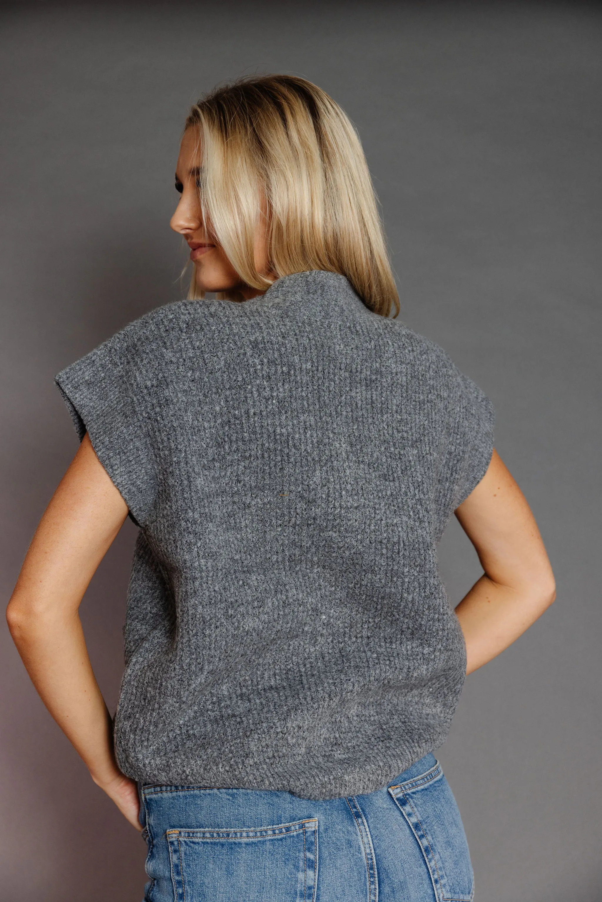 Kenzie Sweater Vest in Grey