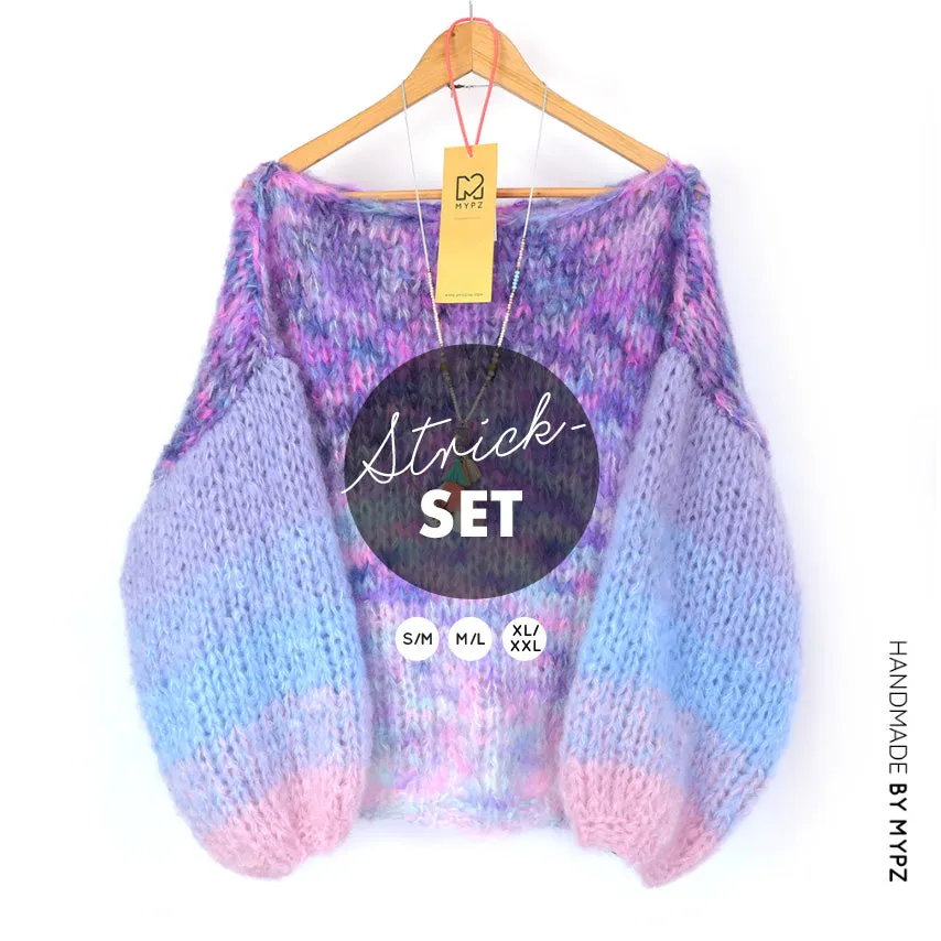 Knitting Kit – MYPZ Basic Chunky Pullover Heliotrope No15 (ENG-NL-DE-FR-ES)