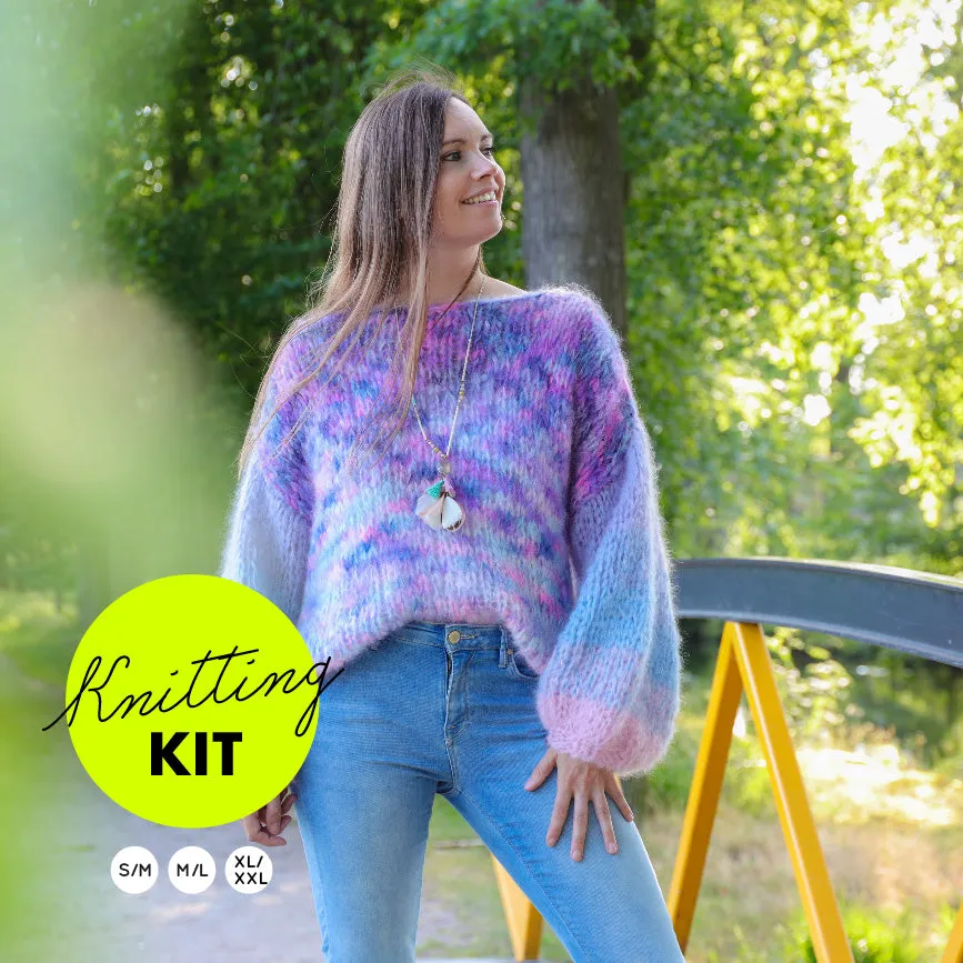 Knitting Kit – MYPZ Basic Chunky Pullover Heliotrope No15 (ENG-NL-DE-FR-ES)