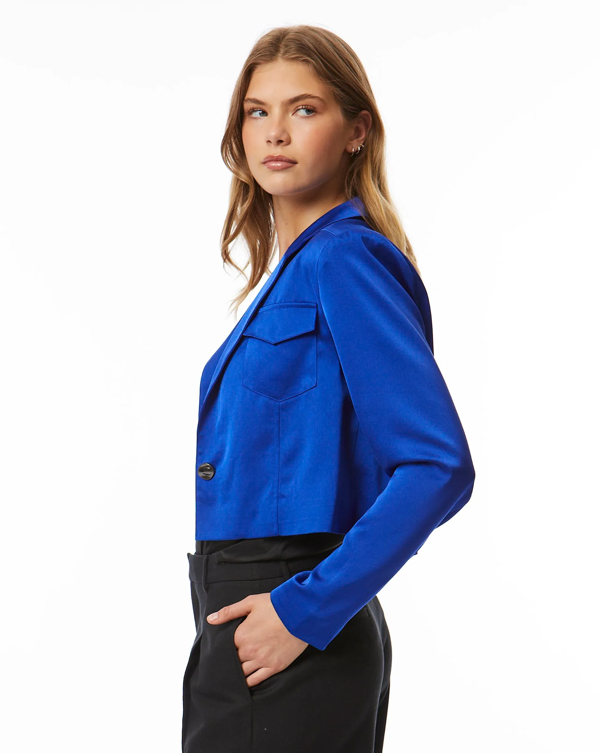 Lapis Cropped Jacket