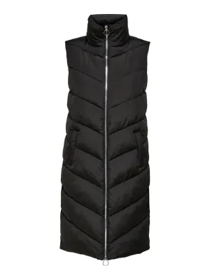 Long Waistcoat  Gilet - Black