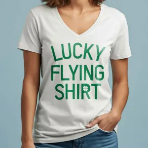 Lucky Flying Shirt - Women's V-Neck T-Shirt