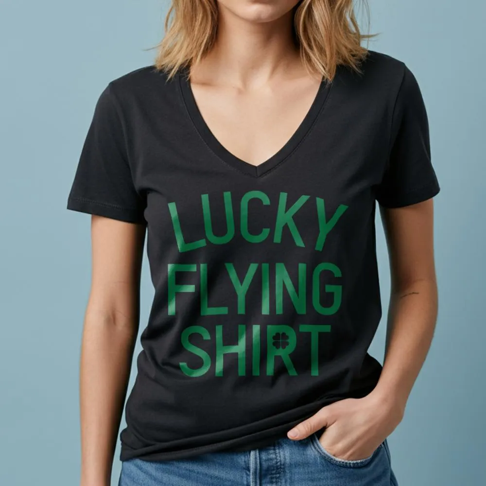 Lucky Flying Shirt - Women's V-Neck T-Shirt