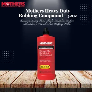 Mothers Heavy Duty Rubbing Compound - 32oz - Removes Heavy Swirl Marks Scratches Surface Blemishes | Smooth Slick Buffing Polish