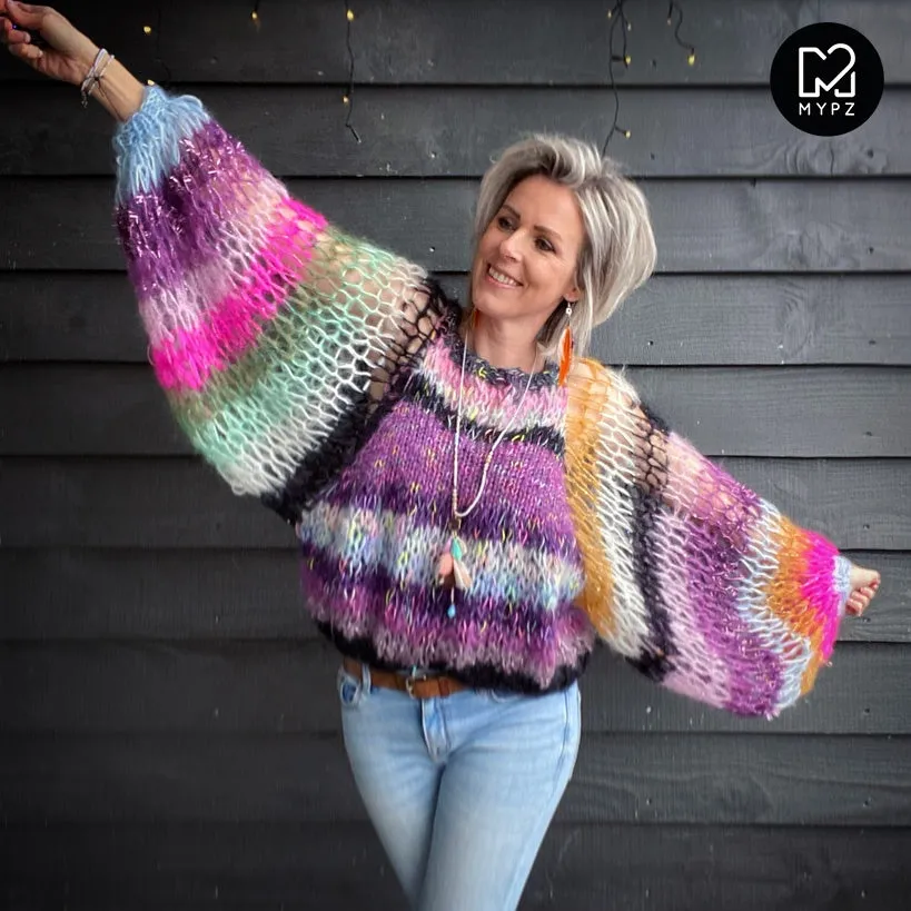 MYPZ Mohair Colorful Freedom Top