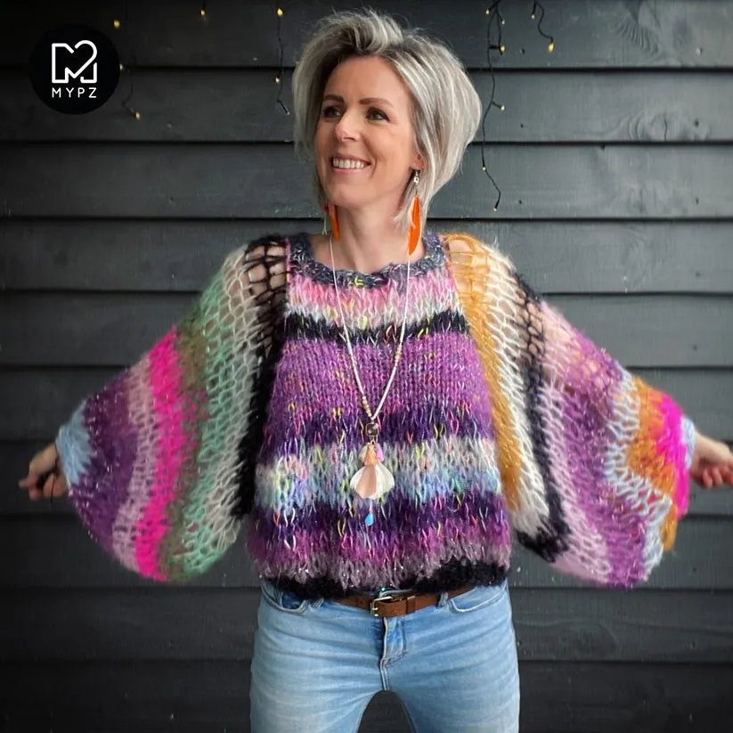 MYPZ Mohair Colorful Freedom Top