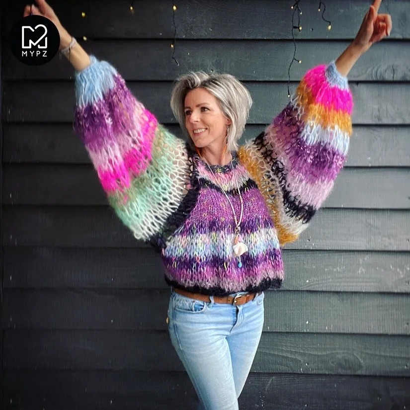 MYPZ Mohair Colorful Freedom Top