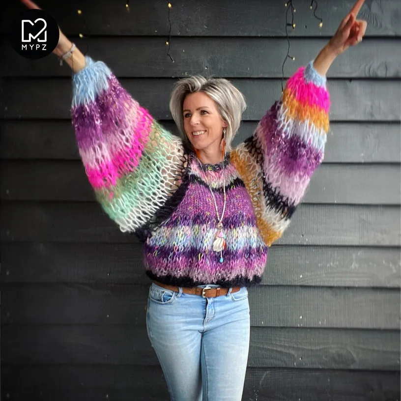 MYPZ Mohair Colorful Freedom Top