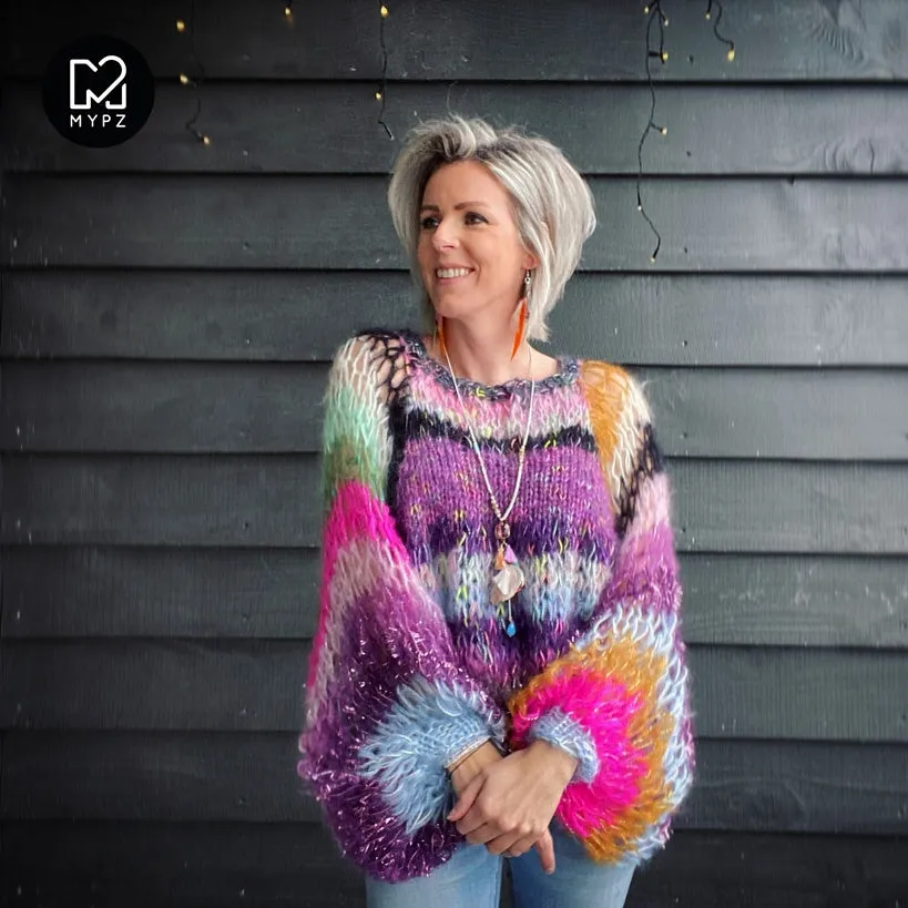 MYPZ Mohair Colorful Freedom Top