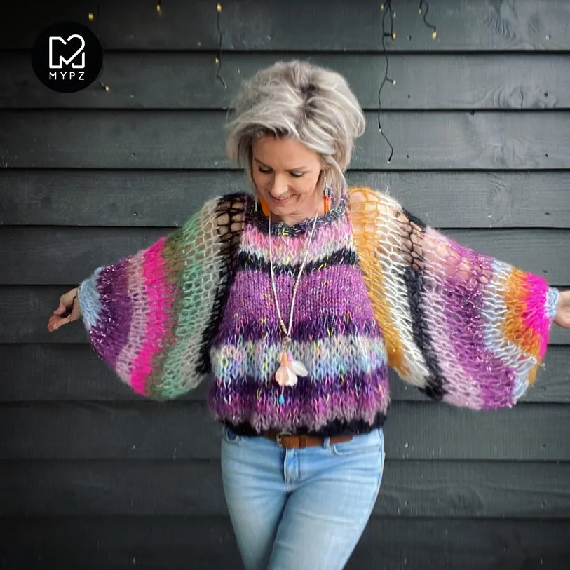 MYPZ Mohair Colorful Freedom Top