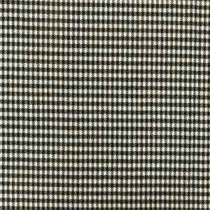 Off-White-Black Gingham Poly Twill Woven Jacketing Fabric