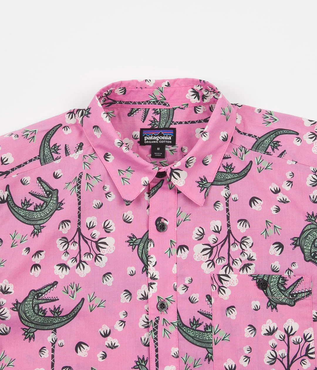 Patagonia Go To Shirt - Cotton Ball Gators: Marble Pink