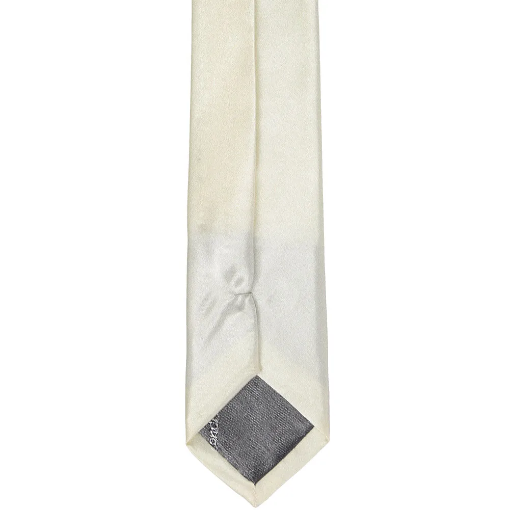 Pearl Skinny Solid Color Necktie, 2" Width