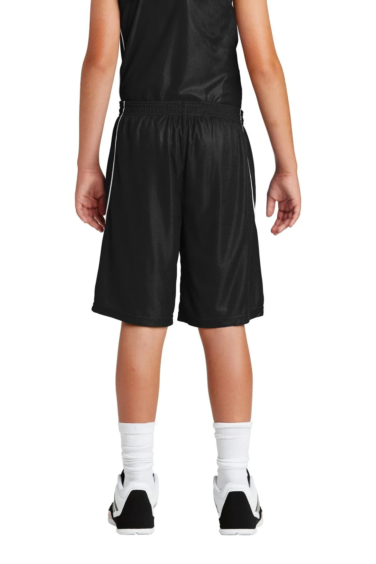 Sport-Tek® Youth PosiCharge® Mesh Reversible Spliced Short. YT565