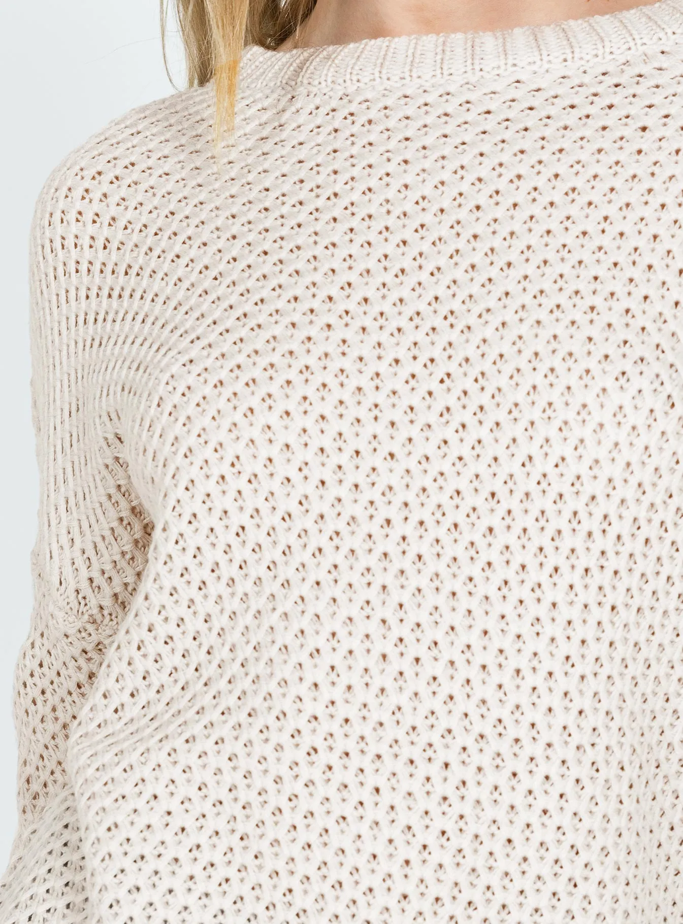 Strawberry Waffles Sweater Beige Twist