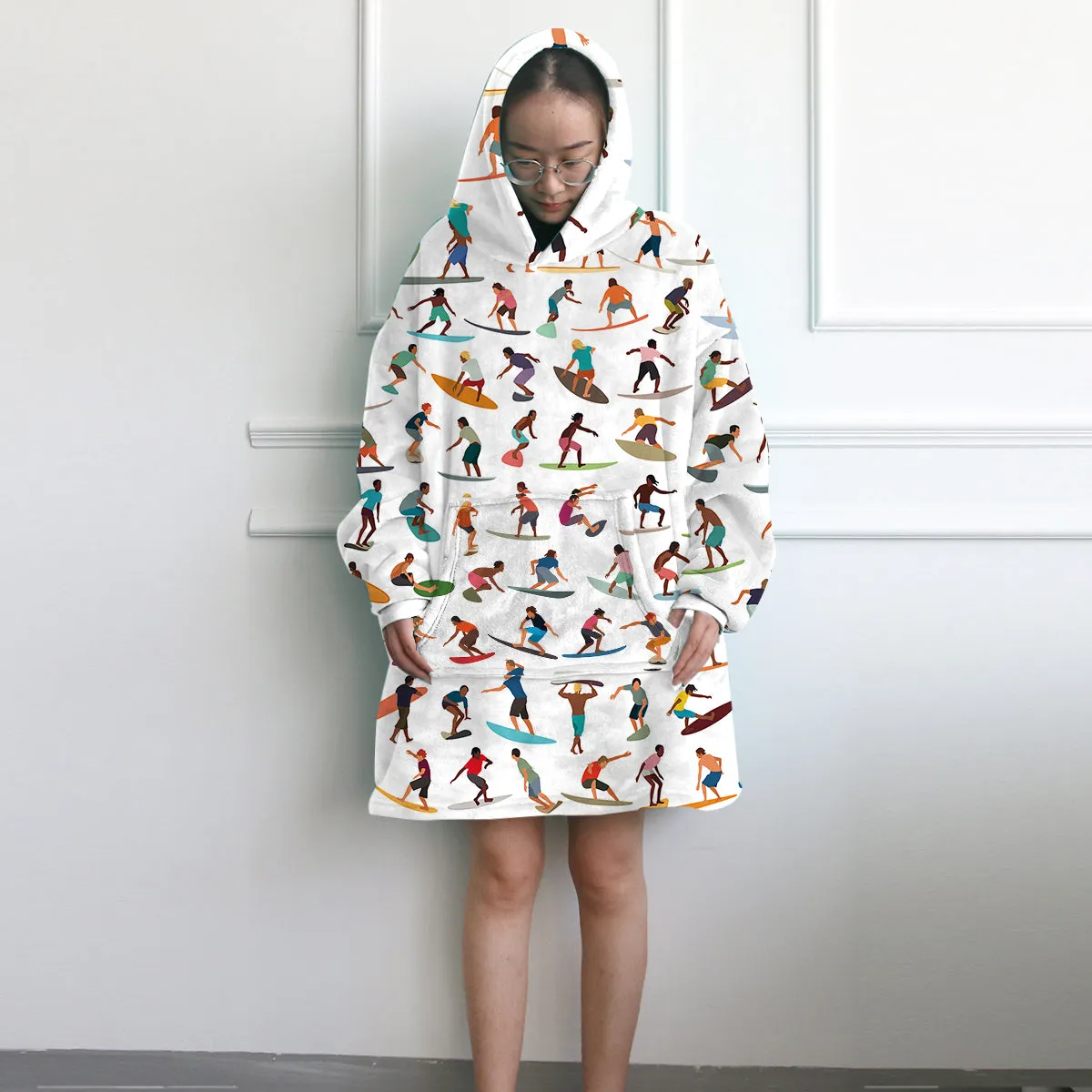 Surf World Wearable Blanket Hoodie