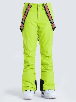 Thermal Warm High Waterproof Windproof Green Snowboard & Ski Pants