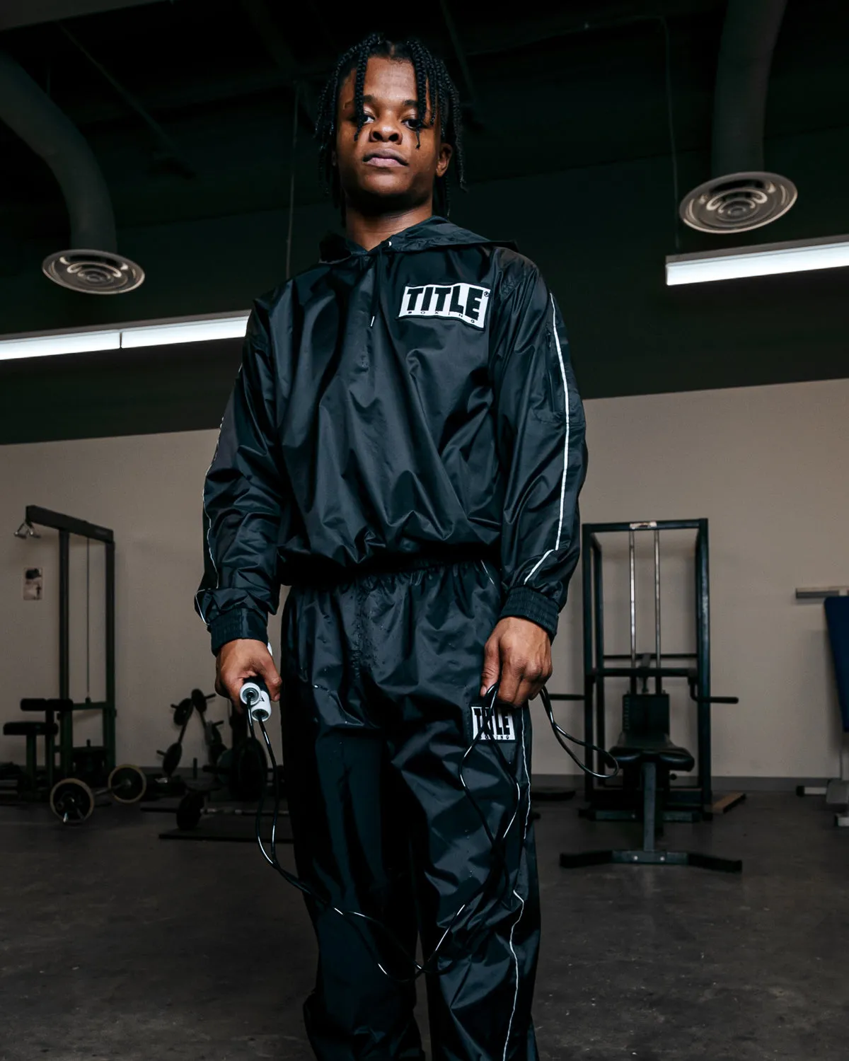 TITLE Boxing Sauna Suit With Hood