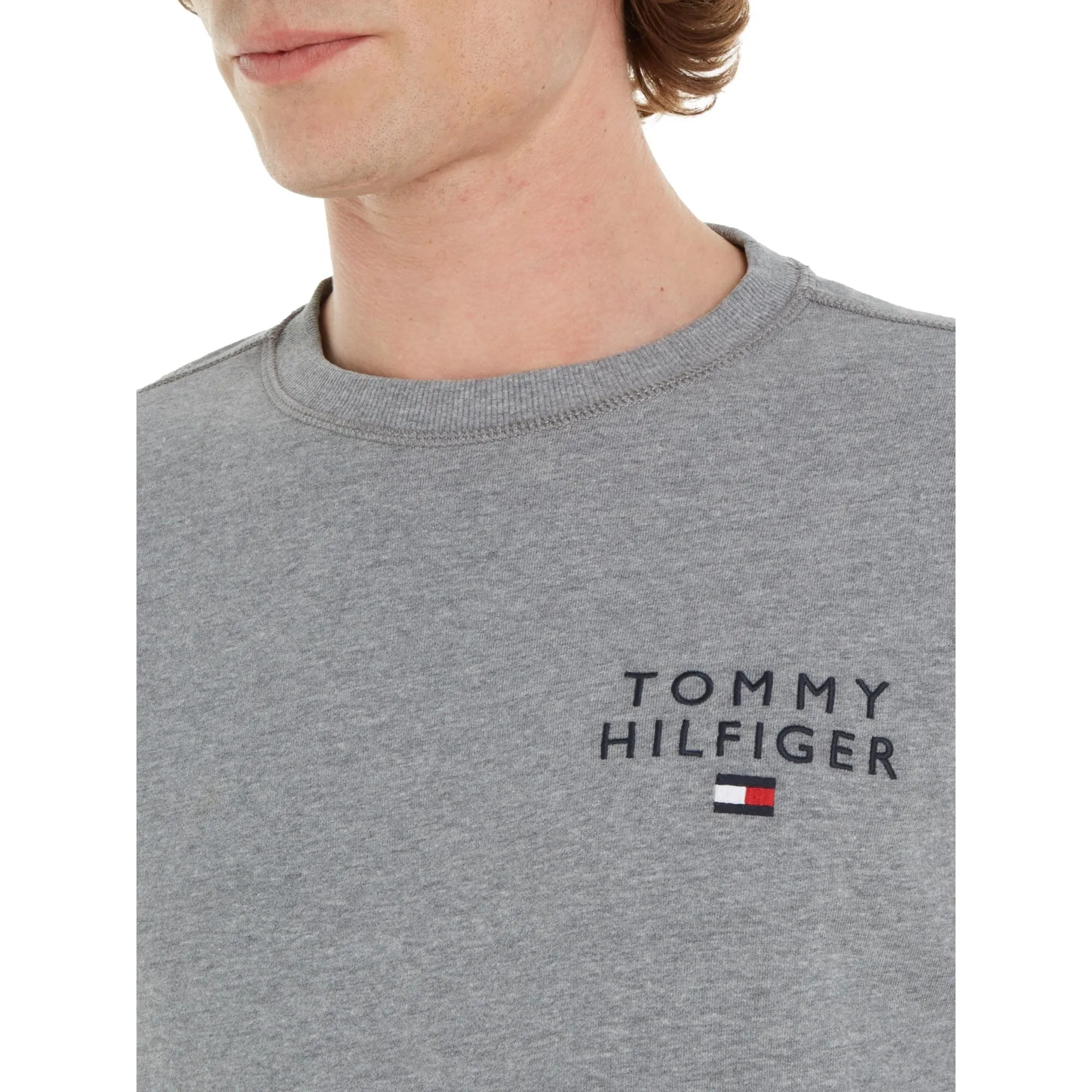 Tommy Hilfiger Mens TH Original Track Top HWK - Medium Grey Heather