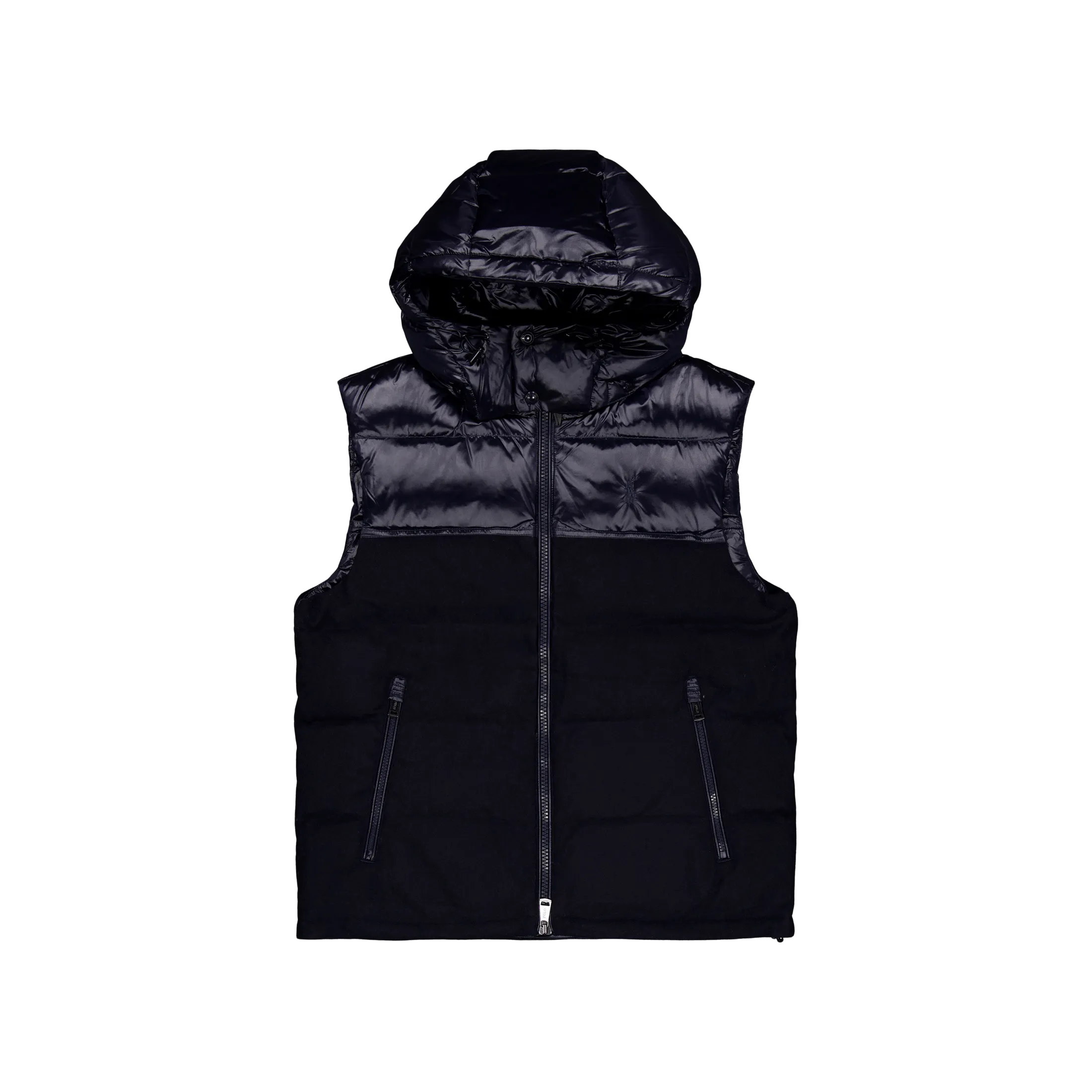 Water-Resistant Hybrid Down Vest Collection Nvy Glsy/Navy Wl