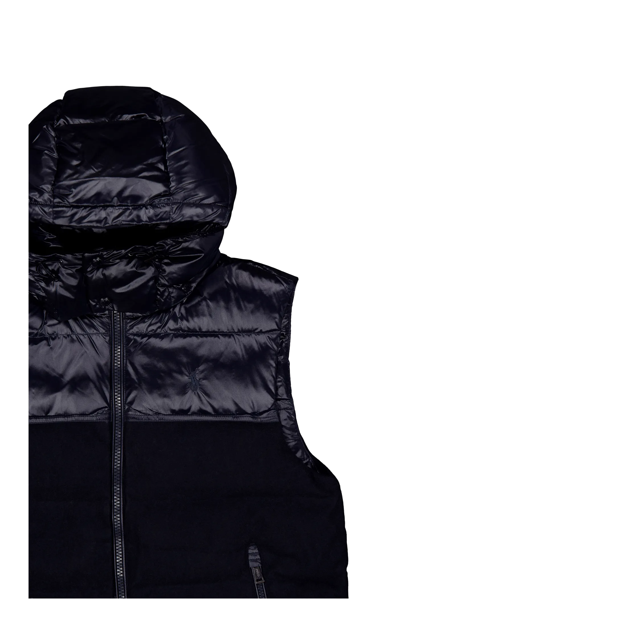 Water-Resistant Hybrid Down Vest Collection Nvy Glsy/Navy Wl