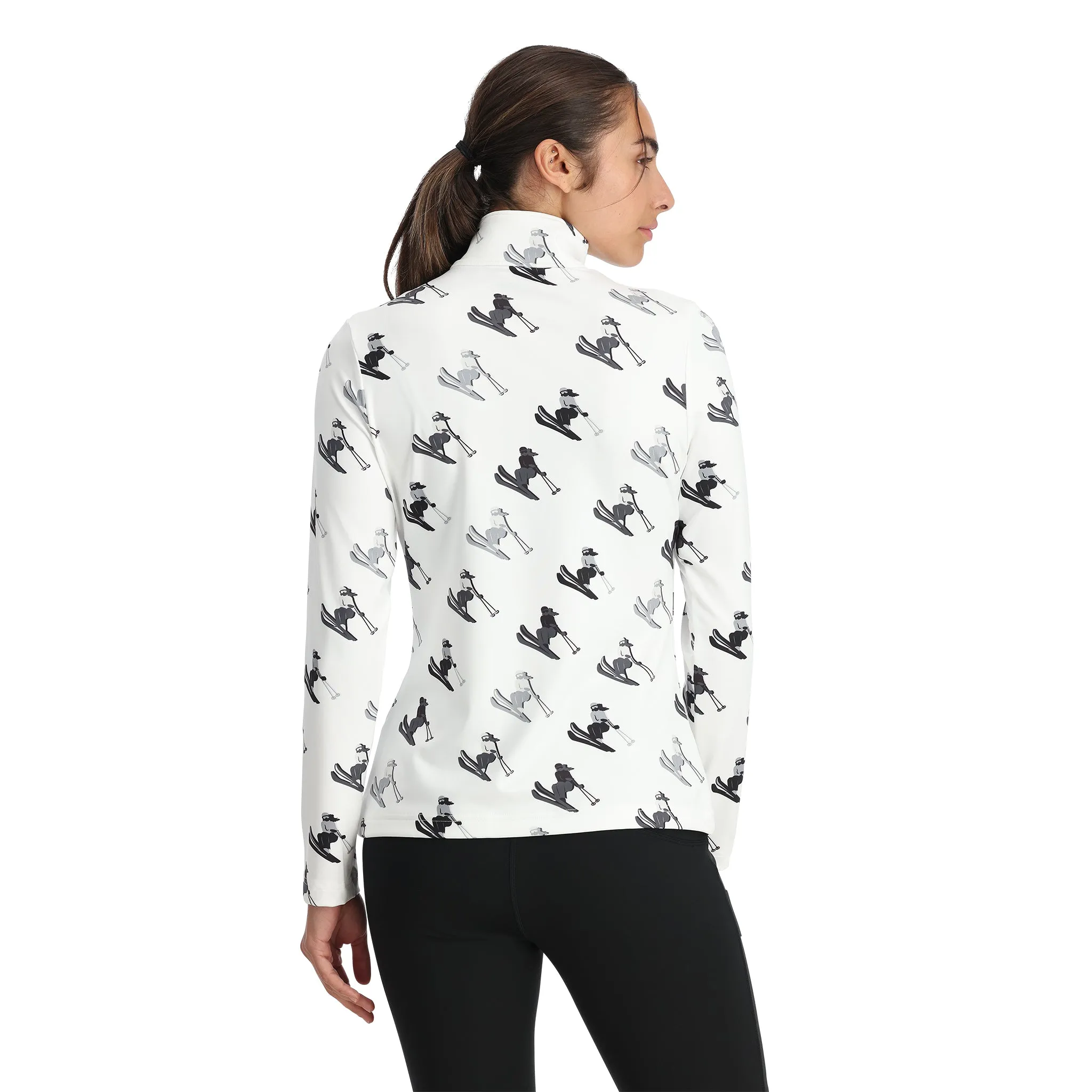 Womens Vivid Half Zip - White